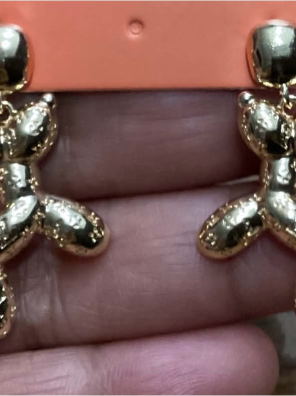 Gold Balloon Dog Drop Earrings for Women - Fashion Accessory